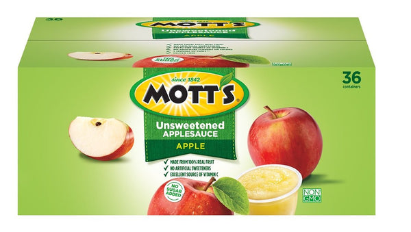 Mott's Organic No Sugar Added Apple Sauce, 3.9 Ounce, 36 Count (14800003840)