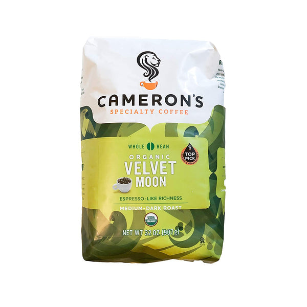 Camerons Organic Velvet Moon Whole Bean Coffee, 32 Ounce Bag