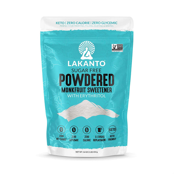 Lakanto, Sweetener Monk Fruit Powdered, 16 Ounce