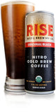 RISE Brewing Co. | Original Black Nitro Cold Brew Coffee | Sugar and Gluten-Free, Vegan | Organic & Non-GMO | Low Acidity | 7 fl. oz. Cans (12 Pack)