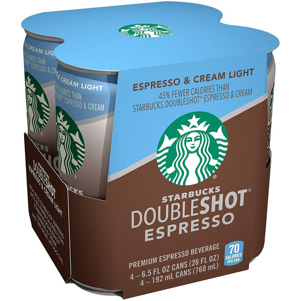 Starbucks Doubleshot Light, Espresso & Cream 6.5 oz x 12 Cans