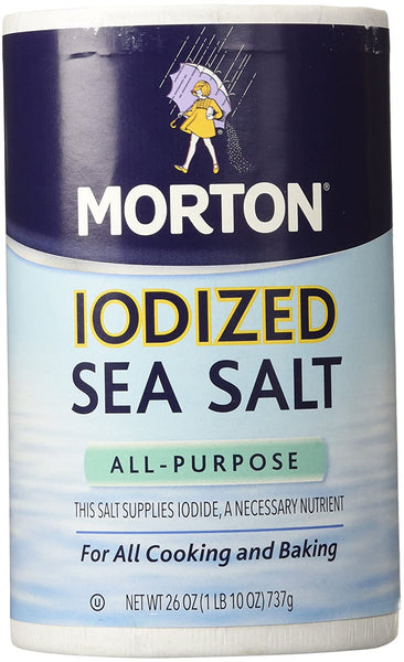 Morton Iodized Sea Salt - 26 oz